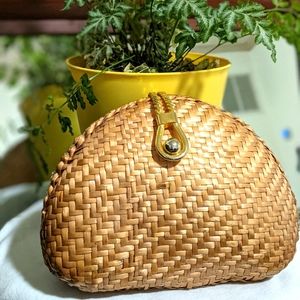 Vintage wicker clutch